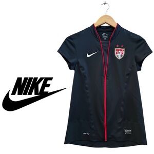 NIKE USWNT 2011 FIFA World Cup Away Jersey Soccer Black Red Dri Fit Women's S
